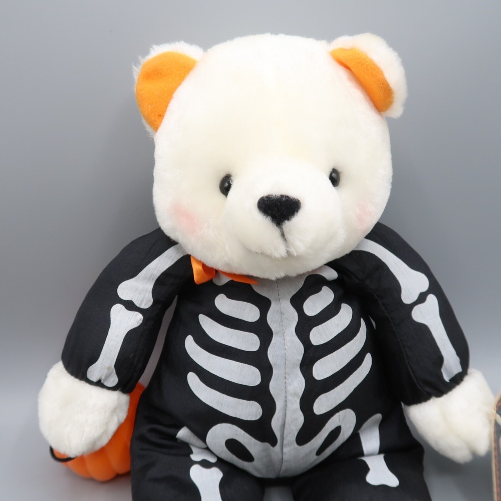 Halmark Brandon Bear Halloween Skeleton Plush Collectible - Picture 2 of 7